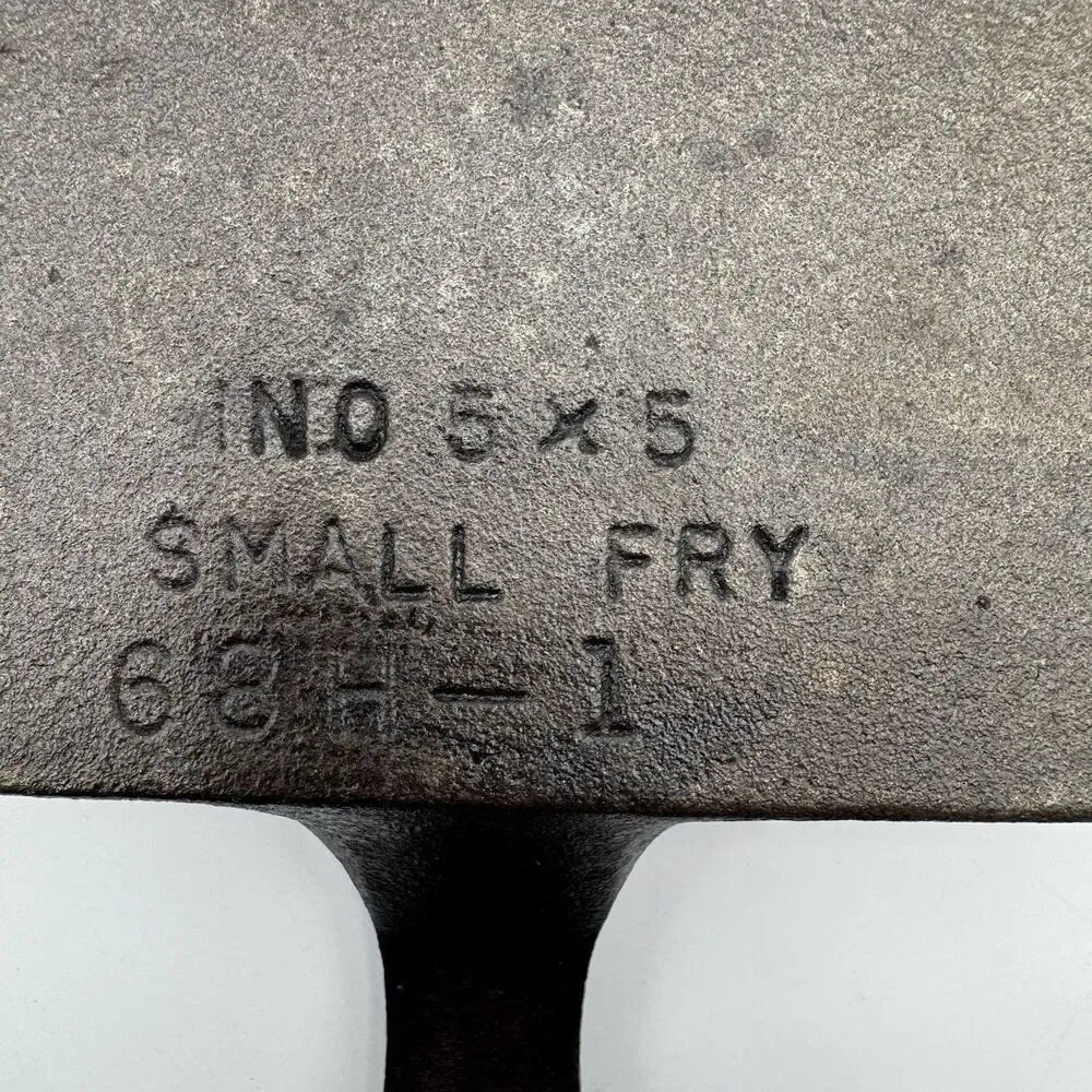 Vintage BSR 5x5 Small Fry 68H-1 Cast Iron Skillet Restored Seasoned